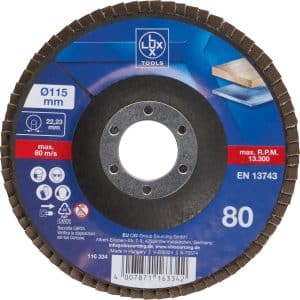 LUX Fächerschleifscheibe Multi Ø 115 mm K80