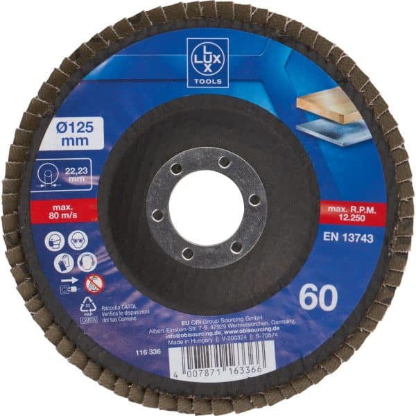 LUX Fächerschleifscheibe Multi Ø 125 mm K60