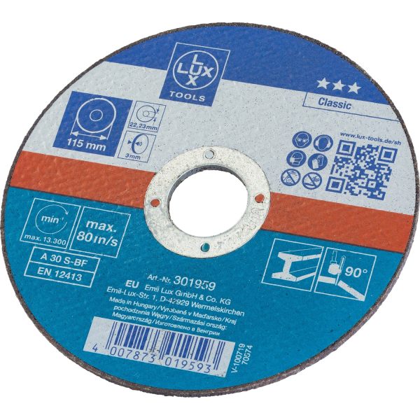 LUX Gewebe-Trennscheibe Classic Metall Ø 115 mm Stärke 3 mm