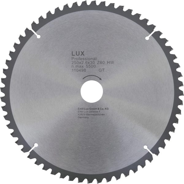 LUX HM-Kappsägeblatt 250 mm x 30 mm 60 Zähne