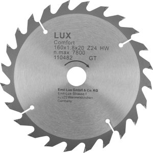 LUX HM-Kreissägeblatt 160 mm x 20 mm 24 Z