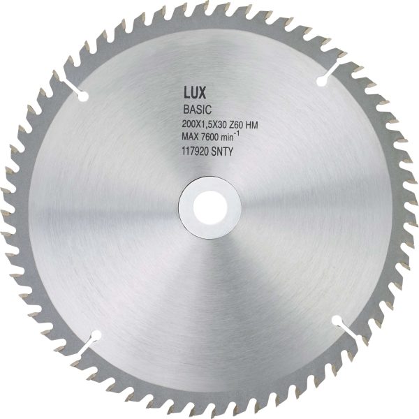 LUX HM-Kreissägeblatt Holz Ø 200 mm 60 Zähne