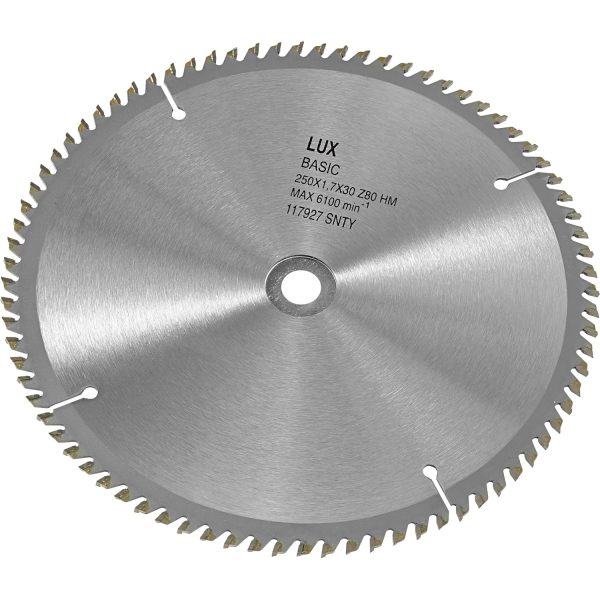 LUX HM-Kreissägeblatt Holz Ø 250 mm 80 Zähne