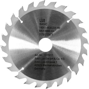 LUX HM Kreissägeblatt Ø 190 mm