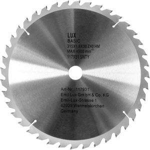 LUX HM Kreissägeblatt Ø 315 mm