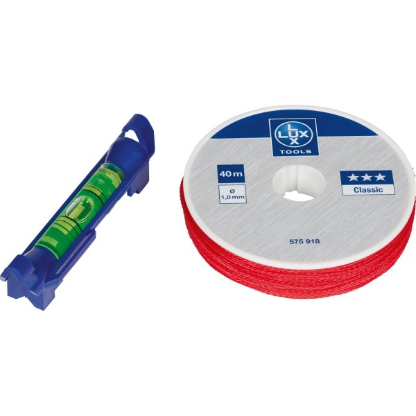 LUX Wasserwaage mit Maurerschnur Classic 40 m x Ø 1 mm