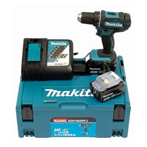 Makita 18 V Akku-Bohrschrauber DDF482RFJ inkl. 2 x 3 Ah Akkus