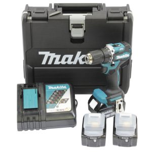 Makita 18 V Akku-Bohrschrauber DDF487RFE3 inkl. 3 x 3 Ah Akkus mit Koffer