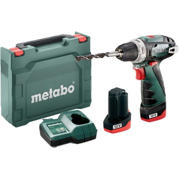 Metabo Akku-Bohrschrauber Metabo PowerMaxx BS Basic inkl. 2 Ah Akkus mit Koffer