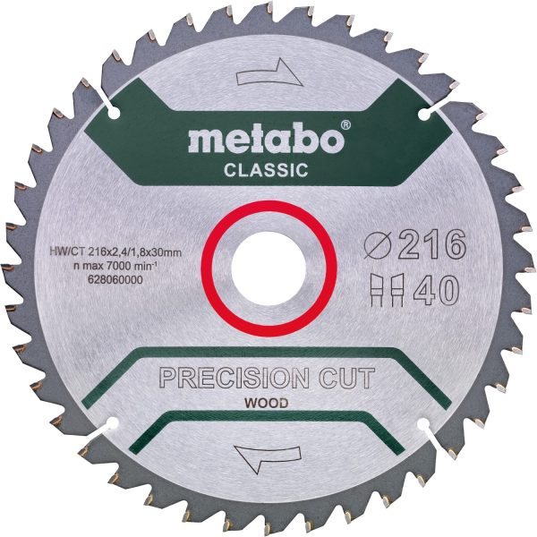 Metabo Kreissägeblatt HW/CT 216 x 30 x 2