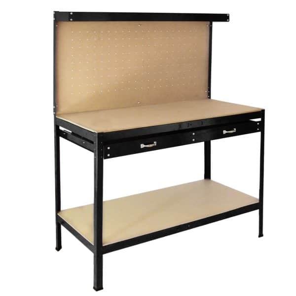 Monstershop Werkbank mit Stecktafel und Schublade Schwarz