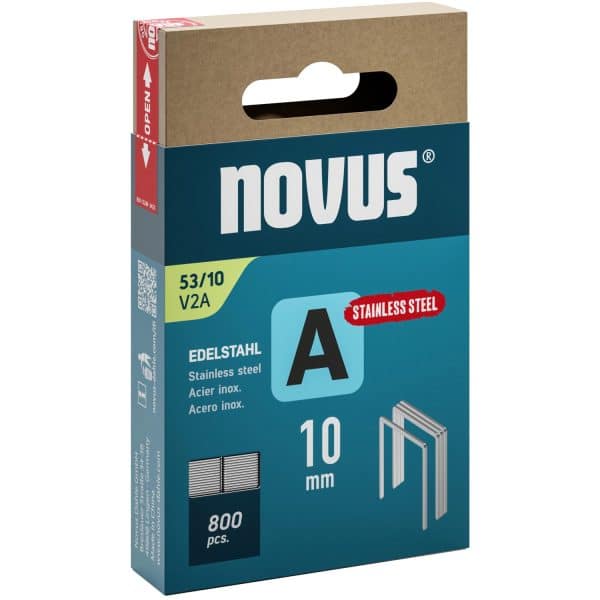 Novus Feindrahtklammern A 53 Länge 10 mm 800 Stück