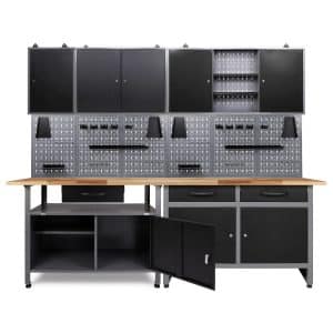 Ondis24 Werkbank Set Schöpfer 240 cm 3 Schränke Werkstatt
