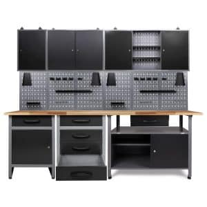 Ondis24 Werkbank Set Tüftler 240 cm 3 Schränke