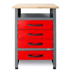 Ondis24 Werkbank Werktisch Bernd Plus 95cm Rot 4 Schieber Werkstatteinrichtung