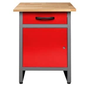 Ondis24 Werkbank Wolle 60 cm Rot 1 Schieber 1 Tür Werkstatteinrichtung