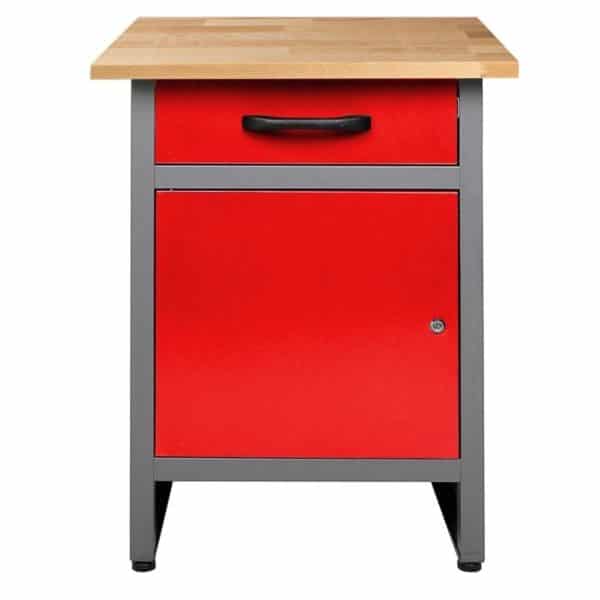 Ondis24 Werkbank Wolle 60 cm Rot 1 Schieber 1 Tür Werkstatteinrichtung