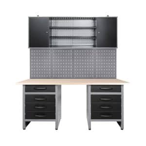 Ondis24 Werkstatt Set Bernd 160 cm mit Sitzraum Werkstatteinrichtung Werkbank