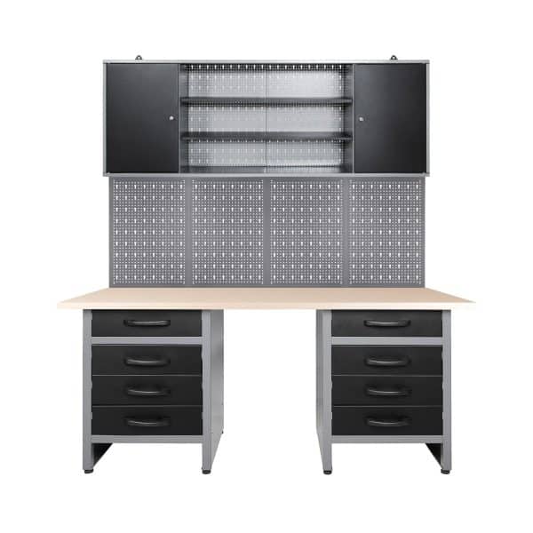 Ondis24 Werkstatt Set Bernd 160 cm mit Sitzraum Werkstatteinrichtung Werkbank