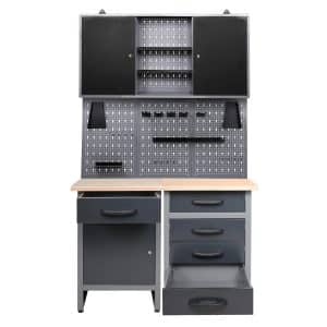 Ondis24 Werkstatt Set Entdecker 120 cm 1 Schrank Werkstatteinrichtung Werkbank