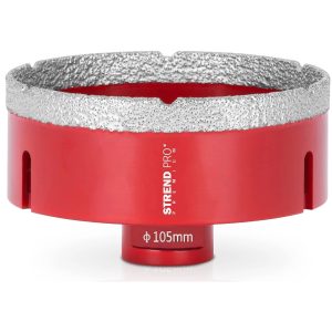 PROREGAL Diamant Bohrkronenaufsatz Premium Crystal 105 mm für Fliesen Glas Feinsteinzeug Keramik Granit Steinfliesen Winkelschleifer Flex M14