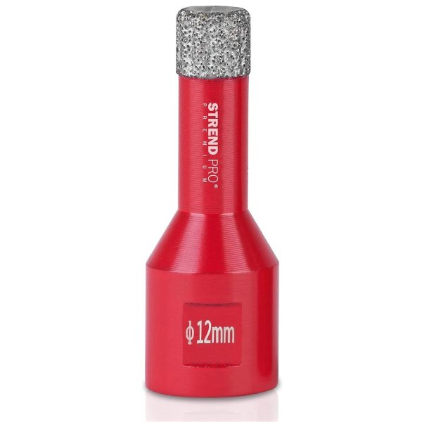 PROREGAL Diamant Bohrkronenaufsatz Premium Crystal 12 mm für Fliesen Glas Feinsteinzeug Keramik Granit Steinfliesen Winkelschleifer Flex M14