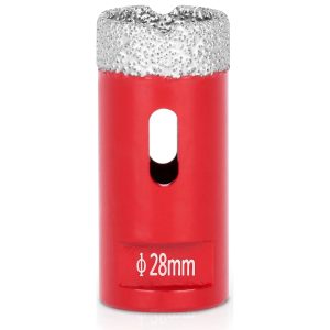 PROREGAL Diamant Bohrkronenaufsatz Premium Crystal 28 mm für Fliesen Glas Feinsteinzeug Keramik Granit Steinfliesen Winkelschleifer Flex M14