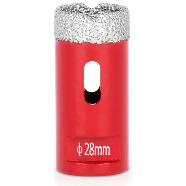 PROREGAL Diamant Bohrkronenaufsatz Premium Crystal 28 mm für Fliesen Glas Feinsteinzeug Keramik Granit Steinfliesen Winkelschleifer Flex M14