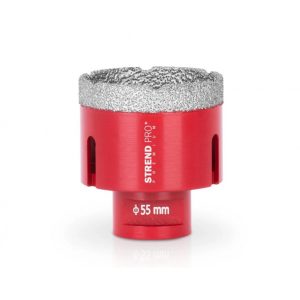 PROREGAL Diamant Bohrkronenaufsatz Premium Crystal 55 mm für Fliesen Glas Feinsteinzeug Keramik Granit Steinfliesen Winkelschleifer Flex M14