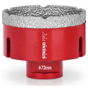 PROREGAL Diamant Bohrkronenaufsatz Premium Crystal 72 mm für Fliesen Glas Feinsteinzeug Keramik Granit Steinfliesen Winkelschleifer Flex M14