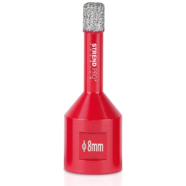 PROREGAL Diamant Bohrkronenaufsatz Premium Crystal 8 mm für Fliesen Glas Feinsteinzeug Keramik Granit Steinfliesen Winkelschleifer Flex M14
