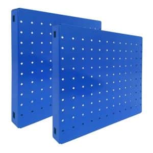 PROREGAL Doppelpack 2x Memoboard aus Stahl Gelocht HxBxT 30 x 30 x 3