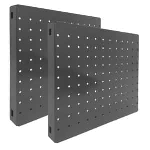 PROREGAL Doppelpack 2x Memoboard aus Stahl Gelocht HxBxT 30 x 30 x 3