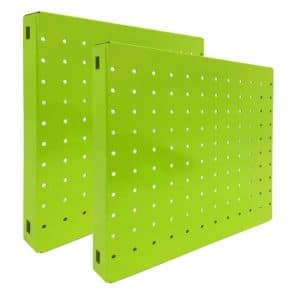 PROREGAL Doppelpack 2x Memoboard aus Stahl Gelocht HxBxT 30 x 30 x 3