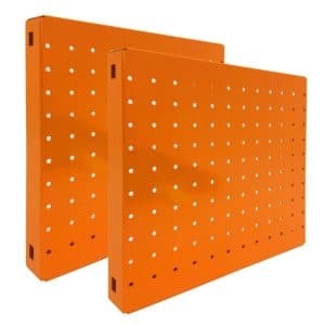 PROREGAL Doppelpack 2x Memoboard aus Stahl Gelocht HxBxT 30 x 30 x 3