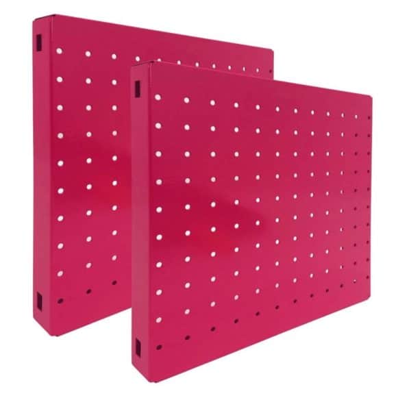 PROREGAL Doppelpack 2x Memoboard aus Stahl Gelocht HxBxT 30 x 30 x 3