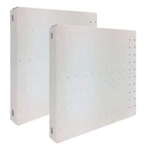 PROREGAL Doppelpack 2x Memoboard aus Stahl Gelocht HxBxT 30 x 30 x 3