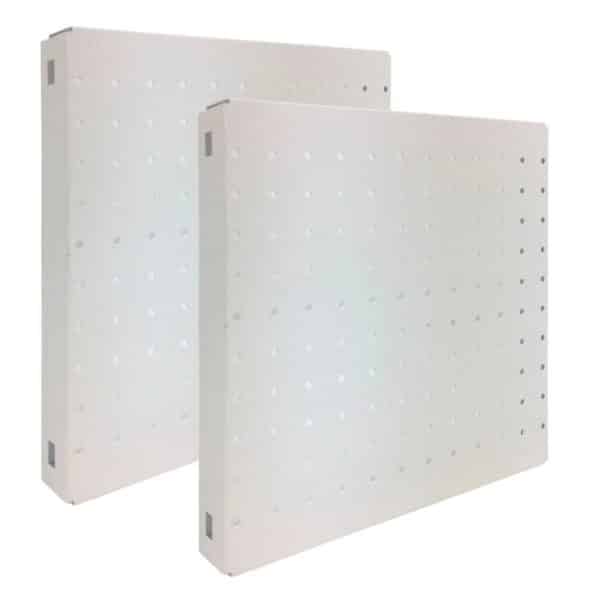 PROREGAL Doppelpack 2x Memoboard aus Stahl Gelocht HxBxT 30 x 30 x 3