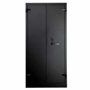PROREGAL Feuerschutzschrank Shark 5 Ordernhöhen HxBxT 195 x 95 x 55 cm Schwarz