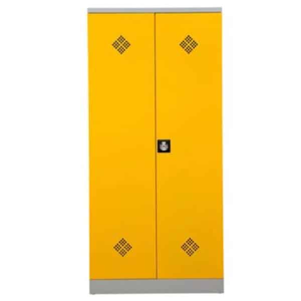 PROREGAL Gefahrstoffschrank Snake HxBxT 195 x 92 x 42 cm Grau-Rapsgel