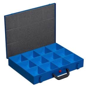 PROREGAL Kleinteilekoffer EuroPlus Pro 44H-12 Einsätze HxBxT 7 x 44 x 37 cm Blau