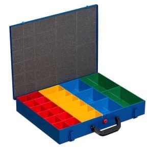 PROREGAL Kleinteilekoffer EuroPlus Pro 44H-23 Einsätze HxBxT 7 x 44 x 37 cm Blau