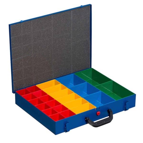 PROREGAL Kleinteilekoffer EuroPlus Pro 44H-23 Einsätze HxBxT 7 x 44 x 37 cm Blau