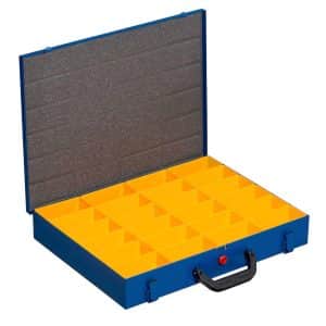 PROREGAL Kleinteilekoffer EuroPlus Pro 44H-24 Einsätze HxBxT 7 x 44 x 37 cm Blau
