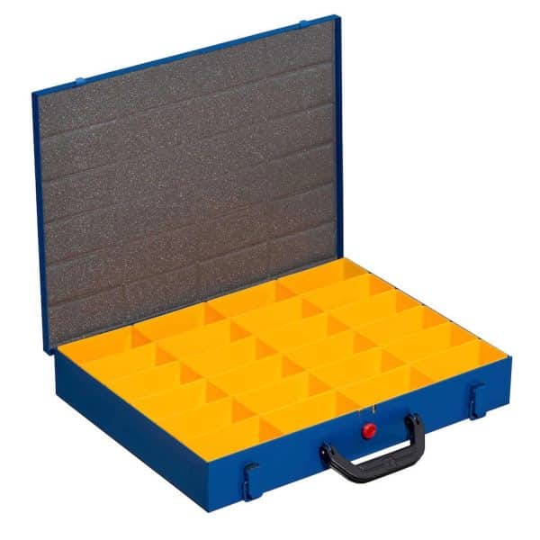 PROREGAL Kleinteilekoffer EuroPlus Pro 44H-24 Einsätze HxBxT 7 x 44 x 37 cm Blau
