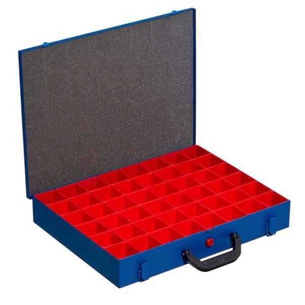 PROREGAL Kleinteilekoffer EuroPlus Pro 44H-48 Einsätze HxBxT 7 x 44 x 37 cm Blau