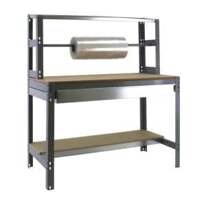PROREGAL Packtisch Buffalo mit Schubfach HxBxT 84 x 90 x 76 cm Traglast 400 kg Grau