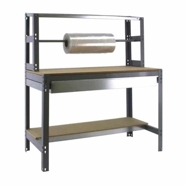 PROREGAL Packtisch Buffalo mit Schubfach HxBxT 84 x 90 x 76 cm Traglast 400 kg Grau