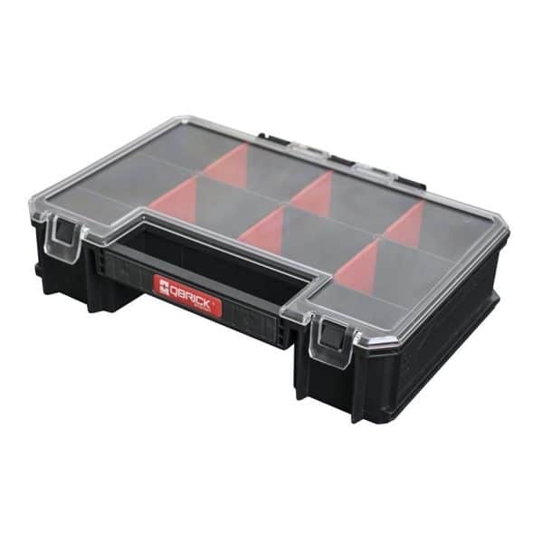 PROREGAL QBRICK Sortimentskasten Two HxBxT 18 x 26 x 65 cm 11 Liter Mit Deckgriff Mit Klemmverschlüsse Schwarz