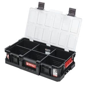PROREGAL QBRICK Sortimentskasten Two HxBxT 31 x 47 x 13 cm 38 Liter Mit Deckgriff Mit Klemmverschlüsse Schwarz